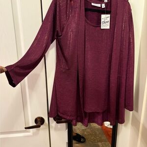 Susan Graver Women's Top in Rich Burgundy